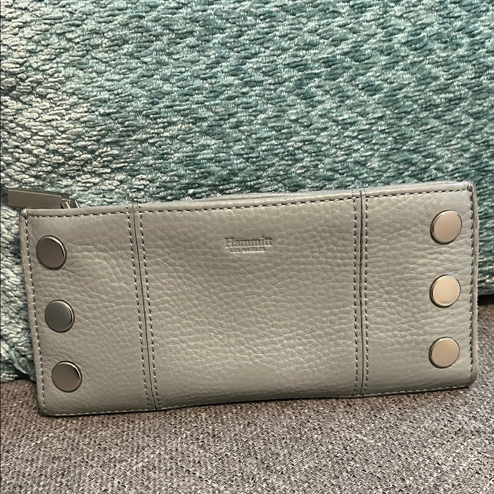 Hammitt 110 North Silver Leather Clutch